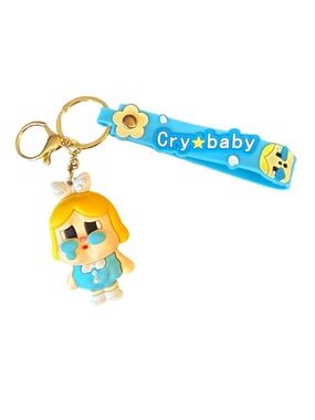 Cry Baby Blue Girl Keychain | Cute Crying Doll Charm